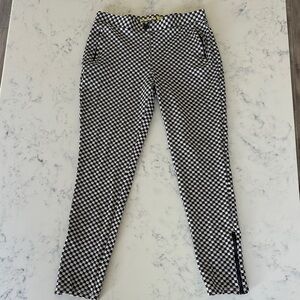 Cat Print Betabrand Dress Pant Yoga Pants Black White Medium Long
